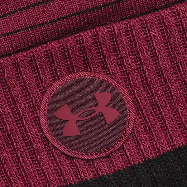 Чоловіча зимова шапка Under Armour Halftime Fleece тепла флісова One Size Бордова - Фото 3 Чоловіча зимова шапка Under Armour Halftime Fleece тепла флісова One Size Бордова - изображение 3