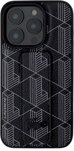 Etui Lacoste do iPhone 15 Pro Grip Stand Mono Black (LCHCP15LGSPBSK) - obraz 2