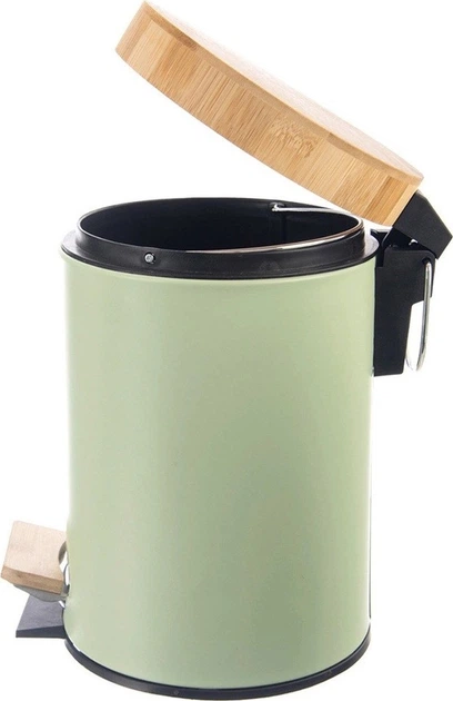 Kosz na śmieci Orion GREENISH z pedałem 3 l Zielony (8592381197582) - obraz 2