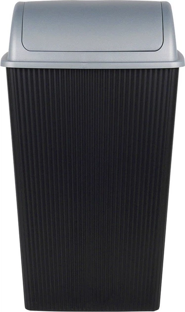 Kosz na śmieci Vilde plastikowy 38 l Czarny (8721037287005) - obraz 2