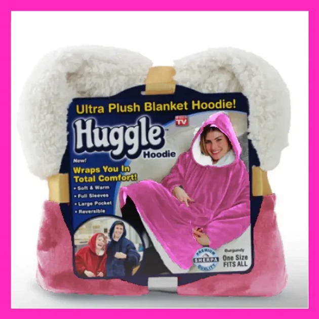 Плюшевое одеяло с капюшоном Huggle Hoodie универсальный размер - Фото 9 Плюшевое одеяло с капюшоном Huggle Hoodie универсальный размер - изображение 9