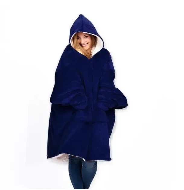Плюшевое одеяло с капюшоном Huggle Hoodie универсальный размер - Фото 10 Плюшевое одеяло с капюшоном Huggle Hoodie универсальный размер - изображение 10