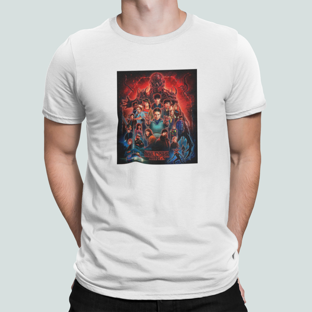 Мужская футболка Stedman с принтом Stranger Things Очень странные дела персонажи 2 Белый M - Фото 1 Мужская футболка Stedman с принтом Stranger Things Очень странные дела персонажи 2 Белый M - изображение 1