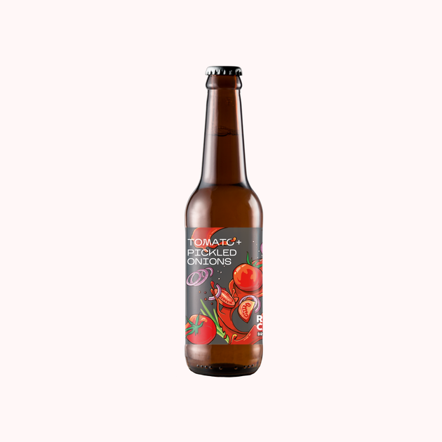 Упаковка пива Red Cat TOMATO+ PICKLED ONIONS SOUR ALE 4.5% 0.33 x 12 - Фото 1 Упаковка пива Red Cat TOMATO+ PICKLED ONIONS SOUR ALE 4.5% 0.33 x 12 - зображення 1