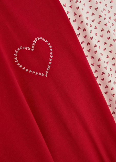 Пижама Primark women pyjamas cotton L комплект для дома и сна Красный (8852) - изображение 4