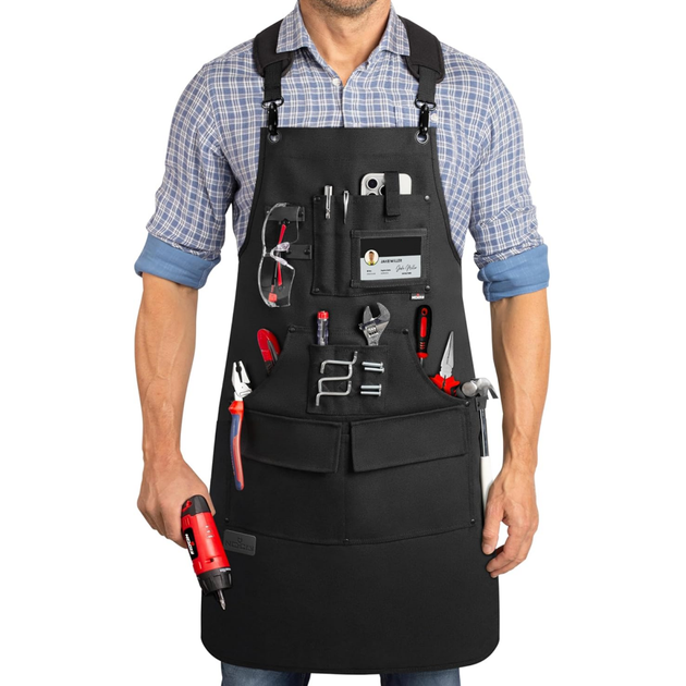 Фартук рабочий универсальный с нагрудником AP50 Canvas Aprons, цвет: Черный - Фото 1 Фартук рабочий универсальный с нагрудником AP50 Canvas Aprons, цвет: Черный - изображение 1