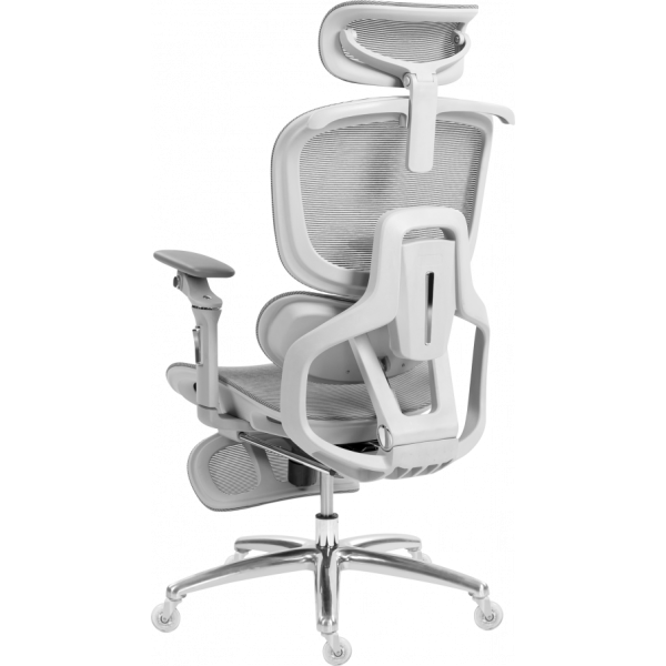 Офисное эргономичное кресло GT Racer B-816 White/Gray (Massage) - Фото 7 Офисное эргономичное кресло GT Racer B-816 White/Gray (Massage) - изображение 7