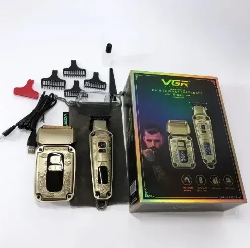 Професійний комбо тример і шейвер VGR V 641 аккумуляторний Li Ion LED дисплей - зображення 5