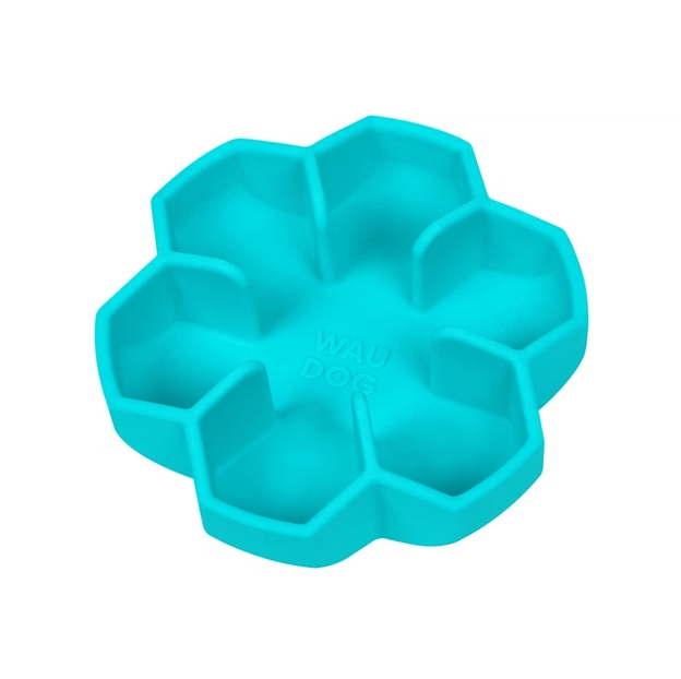 Миска для кошек и собак WAUDOG Silicone для медленного питания, голубой - 450 мл, - изображение 5