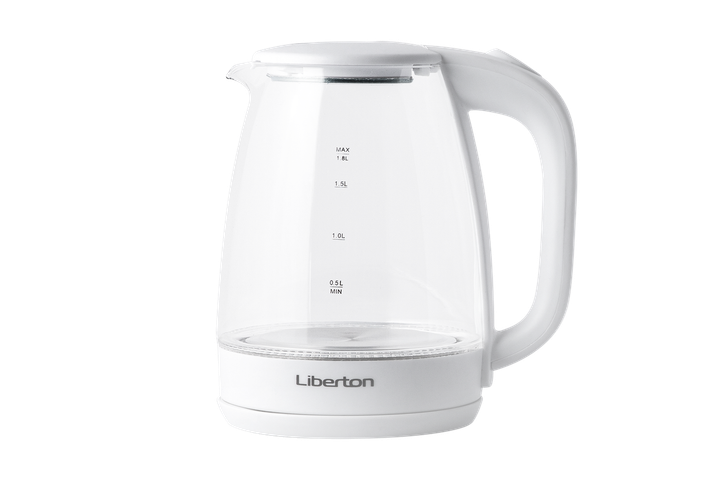 Электрочайник Liberton LEK-6807 1500W 1.8 л белый стекло + пластик - изображение 2