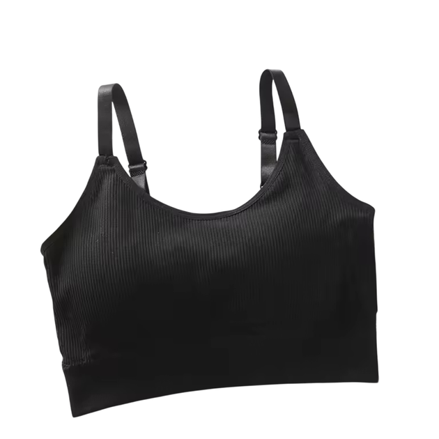 Женский хлопковый топ-бра без косточек со съёмными чашечками 60-90 black - Фото 1 Женский хлопковый топ-бра без косточек со съёмными чашечками 60-90 black - изображение 1