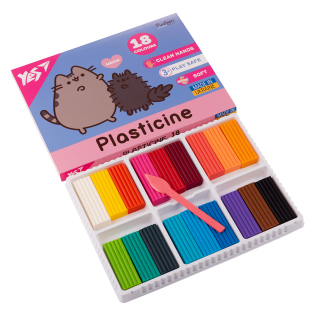 Пластилин Yes Pusheen 18 цветов 360 г - изображение 2