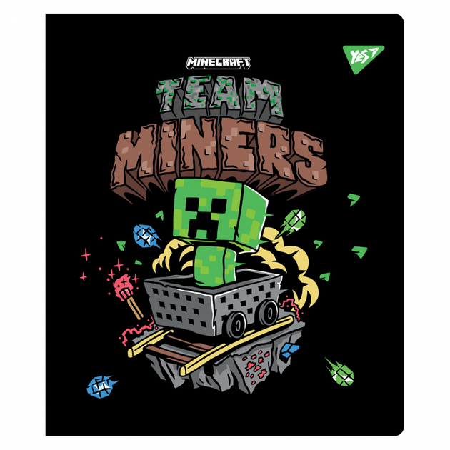 Зошит в лінійку 12 аркушів Minecraft. Team формат А5, шкільний зошит лінія (майнкрафт) Yes. - Фото 3 Зошит в лінійку 12 аркушів Minecraft. Team формат А5, шкільний зошит лінія (майнкрафт) Yes. - зображення 3