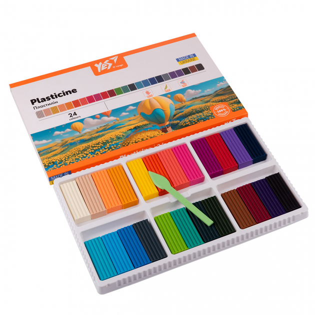 Пластилин Yes Orange Line 24 цветов 480г - изображение 2