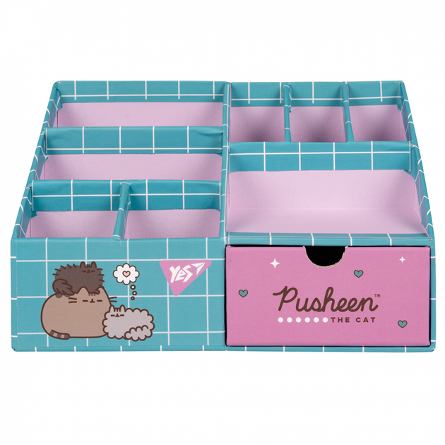 Органайзер настільний YES Pusheen 708222 на 8 відділень з картону для ручок канцелярії та шкільного приладдя - зображення 2