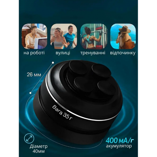 Виброколонка беспроводная Hummingbird Mini, Bluetooth 5.3, TWS, 3W, Черная - изображение 2