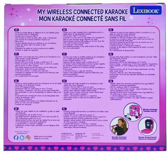 Zestaw do karaoke Lexibook BTC050UNI My Secret Jednorożec (ZES3380743076430) - obraz 3