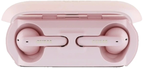 Навушники Guess Elongated Metalic Printed Logo Bluetooth 5.3 Wireless + Doc Station Pink (3666339329020) - зображення 2