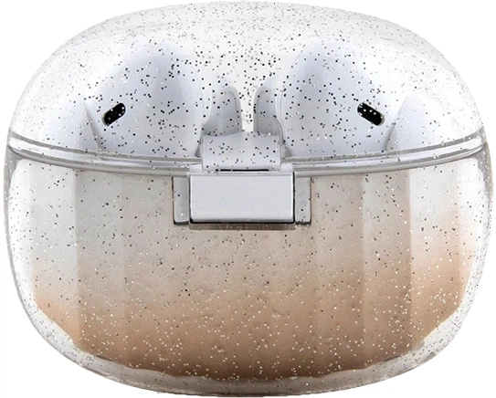 Słuchawki Guess Glitter Gradient Bluetooth 5.3 Bezprzewodowe + Stacja Dokujaca Złota (3666339210380) - obraz 3