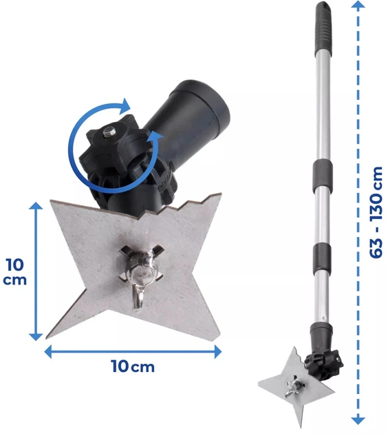 Skrobak do fug z rączką teleskopową Maximex 10x10 cm (97013) - obraz 3