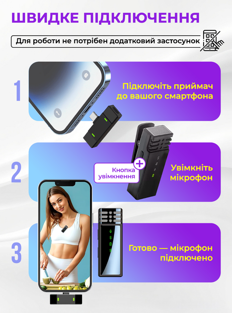 Беспроводной петличный микрофон для телефона айфона android iphone блоггера видео петличка с шумоподавлением зарядным кейсом ветрозащитной насадкой переходником для айфона Type-C Lightning Черный 73720 - Фото 7 Беспроводной петличный микрофон для телефона айфона android iphone блоггера видео петличка с шумоподавлением зарядным кейсом ветрозащитной насадкой переходником для айфона Type-C Lightning Черный 73720 - изображение 7