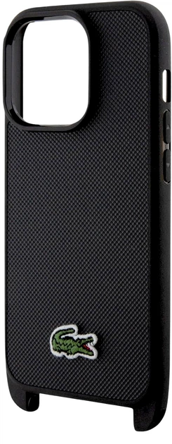 Etui Lacoste do iPhone 15 Iconic Petit Pique Crossbody Black (LCHCP15SSPVCK) - obraz 4