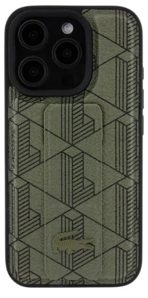 Панель Lacoste для iPhone 16 Pro max Grip Stand Mono Khaki (LCHCP16XGSPBSB) - зображення 2