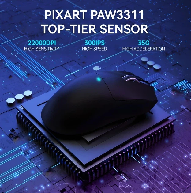 Игровая беспроводная мышь Attack Shark X11 Black - изображение 9