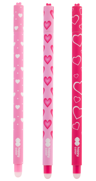 Набір ручок пиши-стирай Happy Color Pink Love 0,5 mm Синій 40 шт (ZES5902979023262) - зображення 2