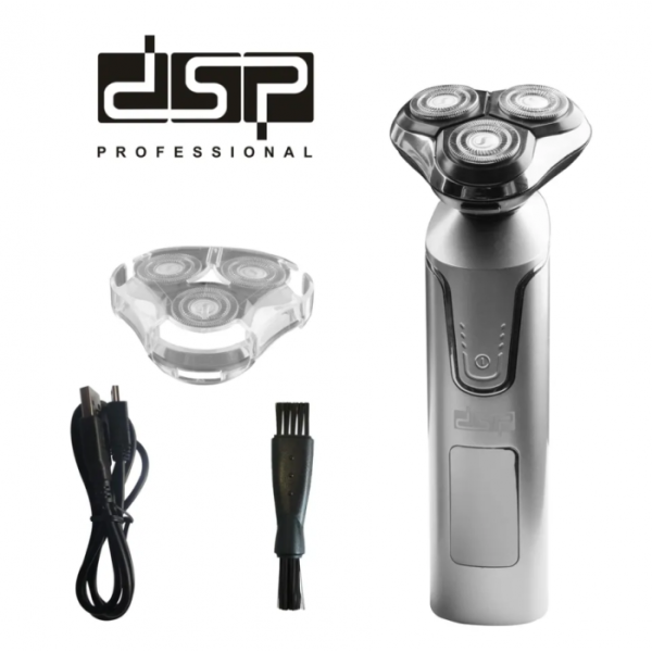 Электробритва для мужчин роторная для бритья с плавающими головками DSP 60112 IPX5 USB - изображение 5