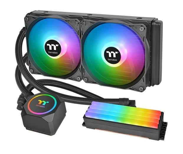 Система рідинного охолодження Thermaltake Floe RC240 CPU Memory AIO Liquid Cooler (CL-W271-PL12SW-A) - Фото 1 Система рідинного охолодження Thermaltake Floe RC240 CPU Memory AIO Liquid Cooler (CL-W271-PL12SW-A) - зображення 1