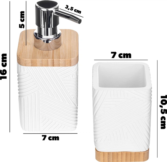 Набір аксесуарів для ванної кімнати Kadax Lunel Білий (K10213) - зображення 2