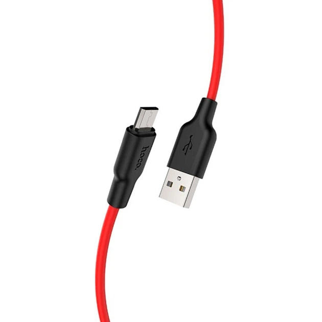 USB кабель Hoco X21 Plus Silicone, MicroUSB, 2.0 м., Чорний - 191420 - Фото 2 USB кабель Hoco X21 Plus Silicone, MicroUSB, 2.0 м., Чорний - 191420 - зображення 2