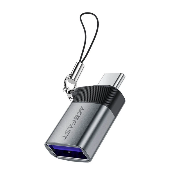 Адаптер AceFast J7, Type-C, USB, Сірий - 620579 - Фото 3 Адаптер AceFast J7, Type-C, USB, Сірий - 620579 - зображення 3