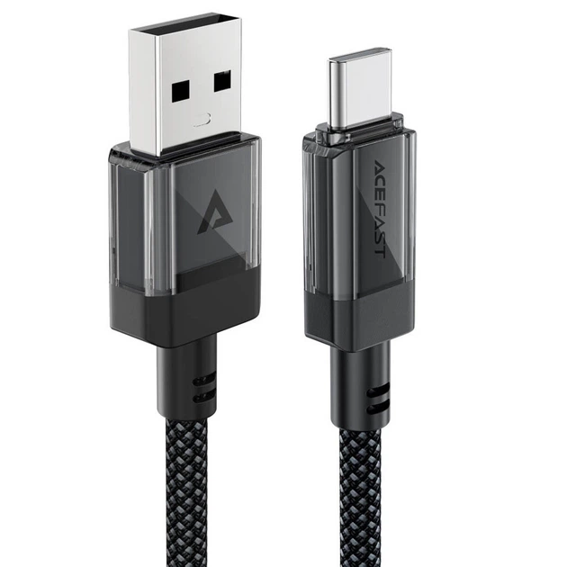 USB кабель AceFast C12-04, Type-C, 1.2 м., Черный - 569904 - изображение 2
