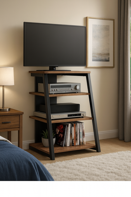 Стенд - 4 - рівневий EasyTV Stand , коричневий - Фото 1 Стенд - 4 - рівневий EasyTV Stand , коричневий - зображення 1