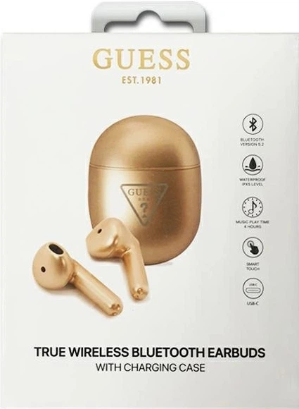 Навушники Guess Triangle Logo Bluetooth 5.0 Wireless + Doc Station Gold (3666339099381) - зображення 3