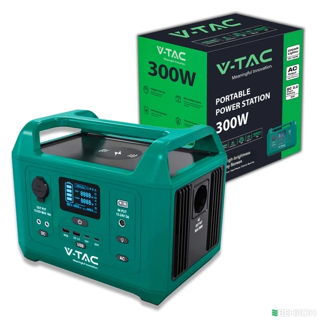 Зарядная станция V-TAC VT-303N / 300 Вт / 288 Вт⋅ч / LiFePO4