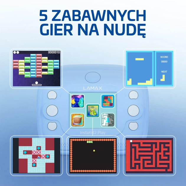 Дитячий фотоапарат Lamax InstaKid2 Play з принтером Блакитний (8596687002403) - зображення 6