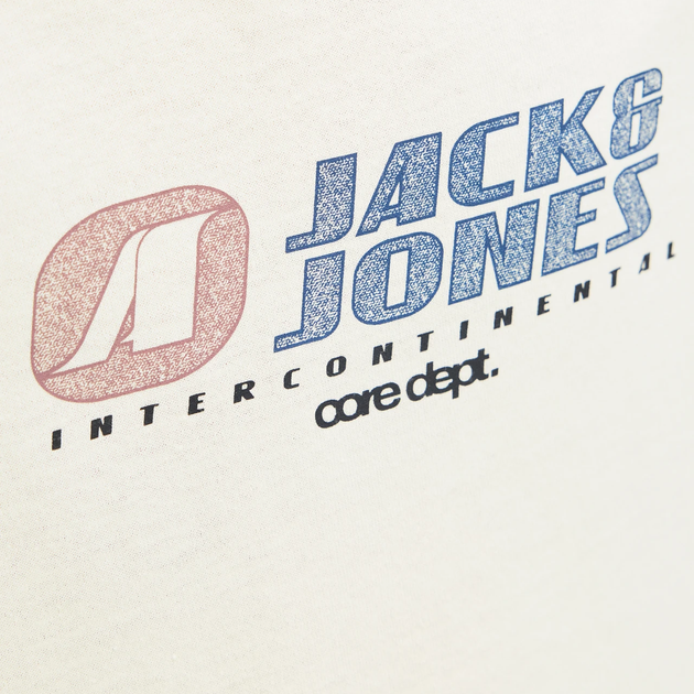 Футболка хлопковая длинная мужская Jack & Jones 12282779 S White Melange (5715730089809) - изображение 8