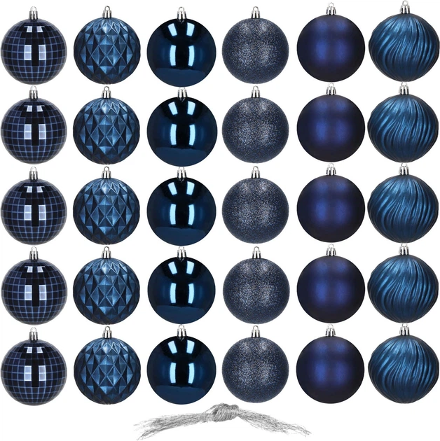 Набір ялинкових кульок Springos CA0873 7.5 см 30 шт (5907719424910) - зображення 2