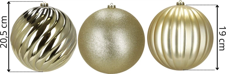 Набір ялинкових кульок Springos CA0985 19 см 3 шт (5908455301510) - зображення 2