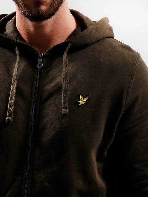 Зип-Худи Lyle & Scott Sweat Оливковое — размер S - изображение 3