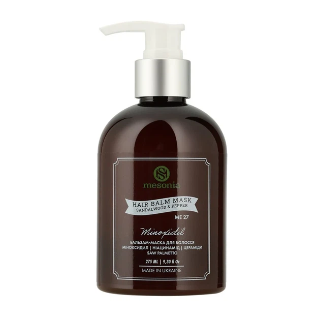 Бальзам-маска для волос с Миноксидилом, Ниацинамидом, ELAYA RENOVA, Saw Palmetto из ProBiocin V Сандал и Перец Mesonia - Фото 1 Бальзам-маска для волос с Миноксидилом, Ниацинамидом, ELAYA RENOVA, Saw Palmetto из ProBiocin V Сандал и Перец Mesonia - изображение 1