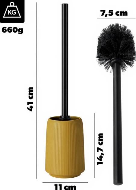 Набір аксесуарів для ванної кімнати Kadax Mataro Жовтий (K12167) - зображення 2