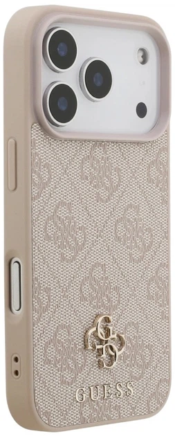 Etui plecki Guess 4G Small Classic Logo MagSafe do Apple iPhone 17 Pro Max Pink (3666339490676) - obraz 4