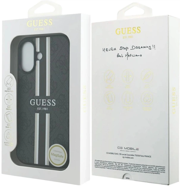 Панель Guess 4G Printed Stripes MagSafe для Apple iPhone 17 Black (3666339491369) - зображення 8