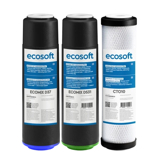 Улучщеный комплект картриджей Ecosoft для тройных фильтров ( CRV3ECO) - Фото 2 Улучщеный комплект картриджей Ecosoft для тройных фильтров ( CRV3ECO) - изображение 2