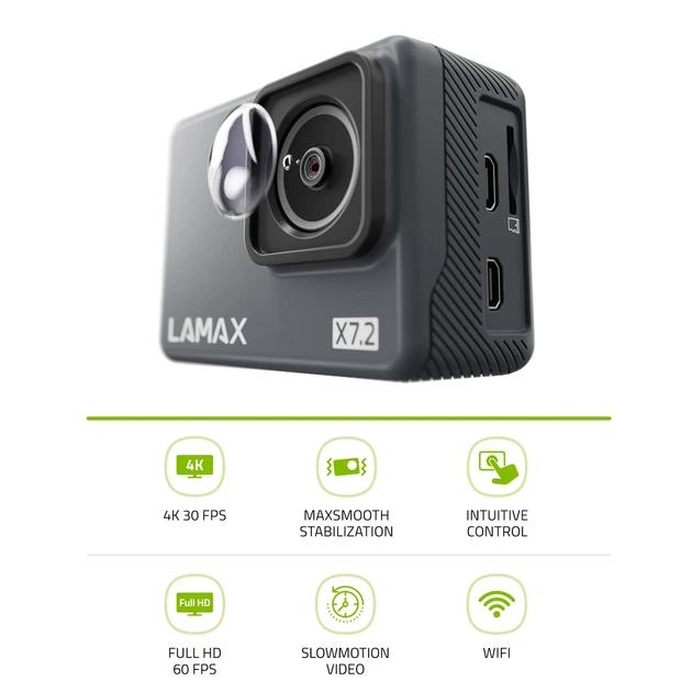 Kamera wideo Lamax LMXX72 X7.2 4K 2” Wi-Fi Czarna (8594175357707) - obraz 8