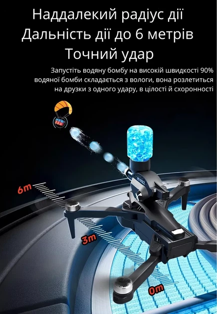 Мини квадрокоптер с пульками K11 max Drone с тремя камерами 4K - изображение 7